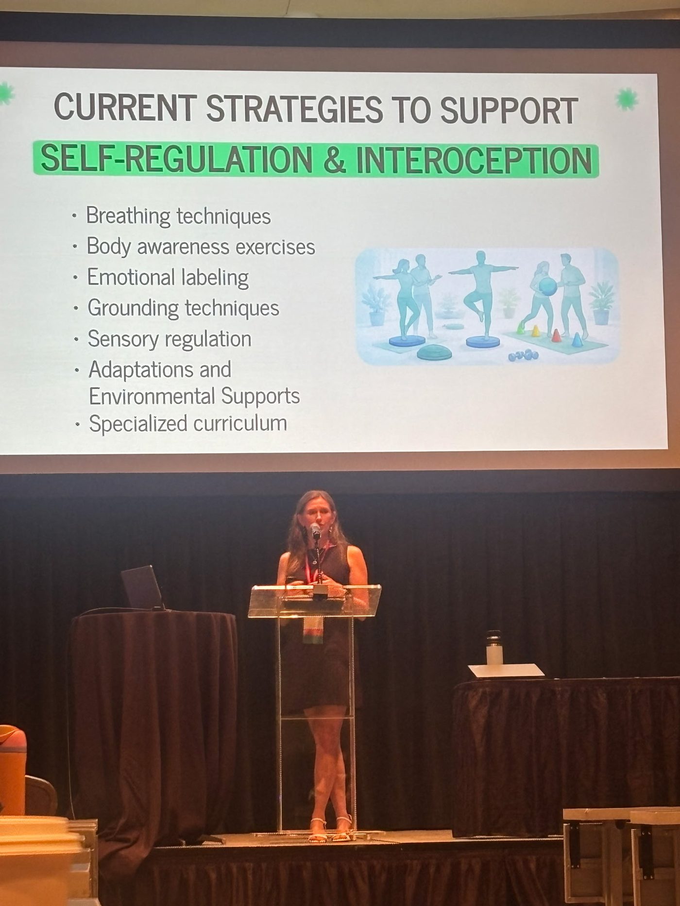 Meghan Schneider presenting on self-regulation and interoception at the Pennsylvania Brain Injury Association Conference